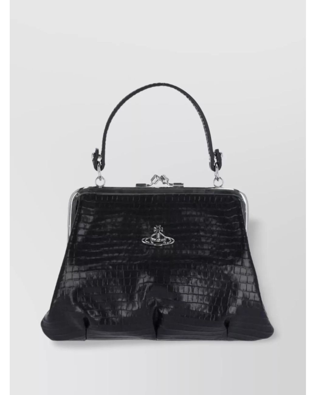 Vivienne Westwood Black Granny Leather Cross-Body Bag