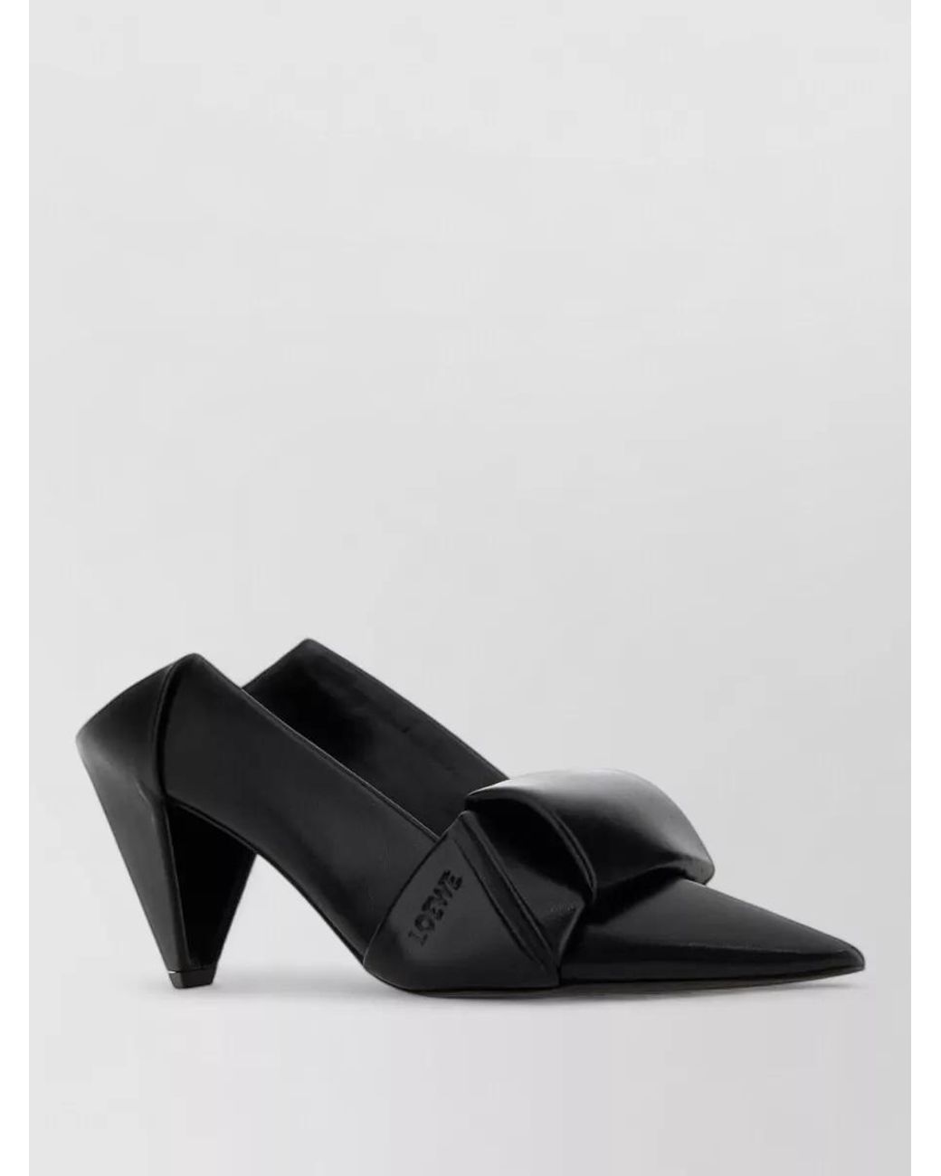 Loewe Black Leather Mules