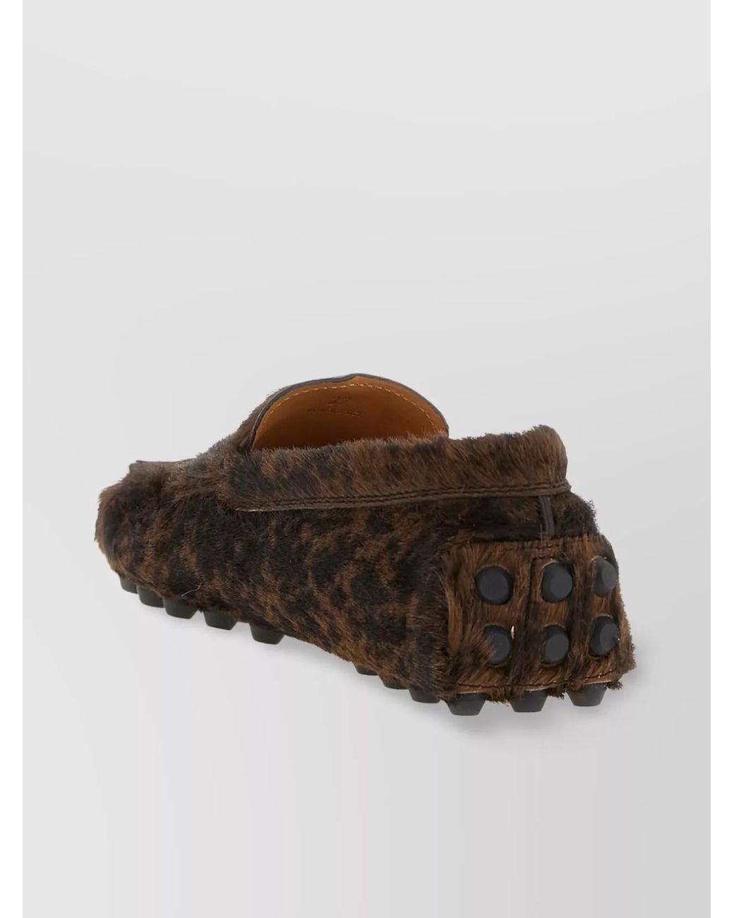 Tod's Brown Calf Hair Loafers