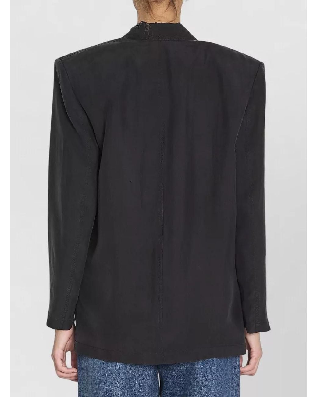 Saint Laurent Black Silk Formal Jacket