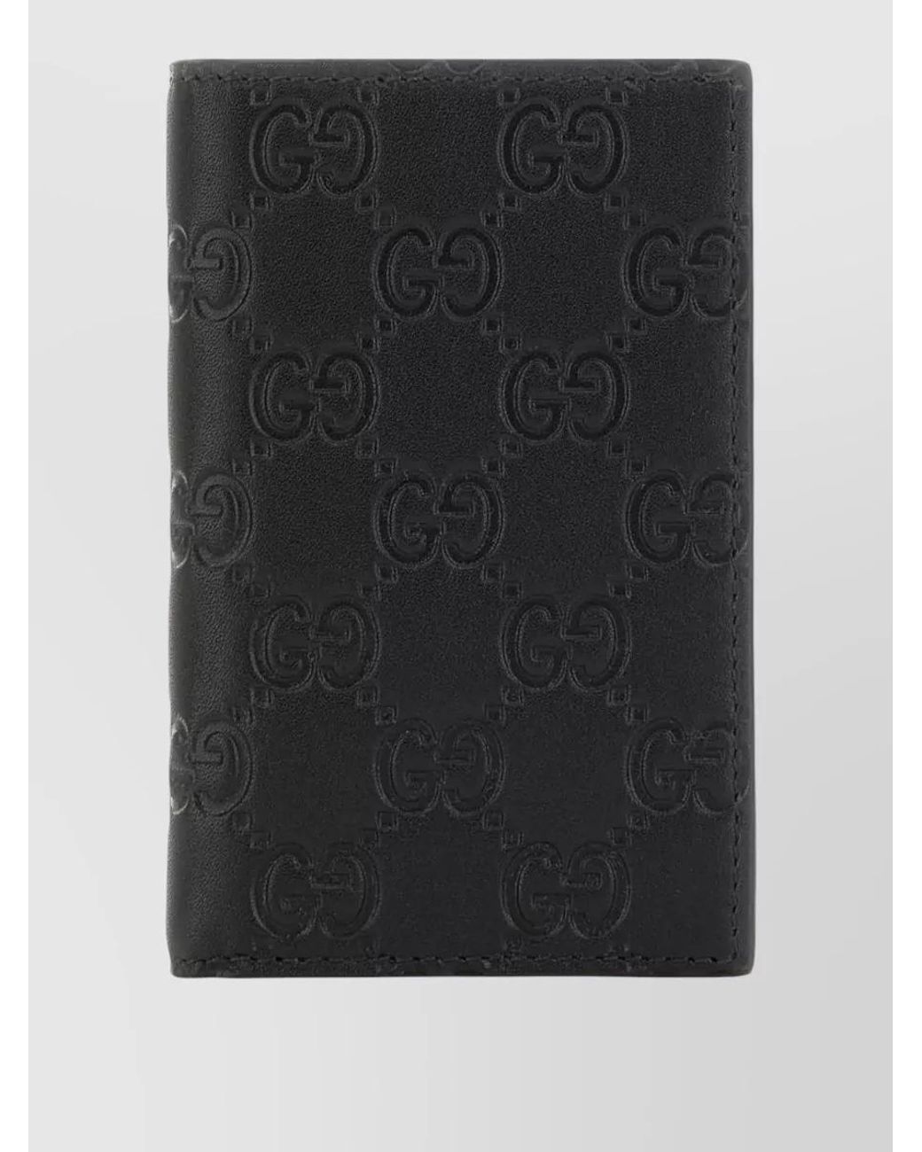 Gucci Black Leather Card Holder for men