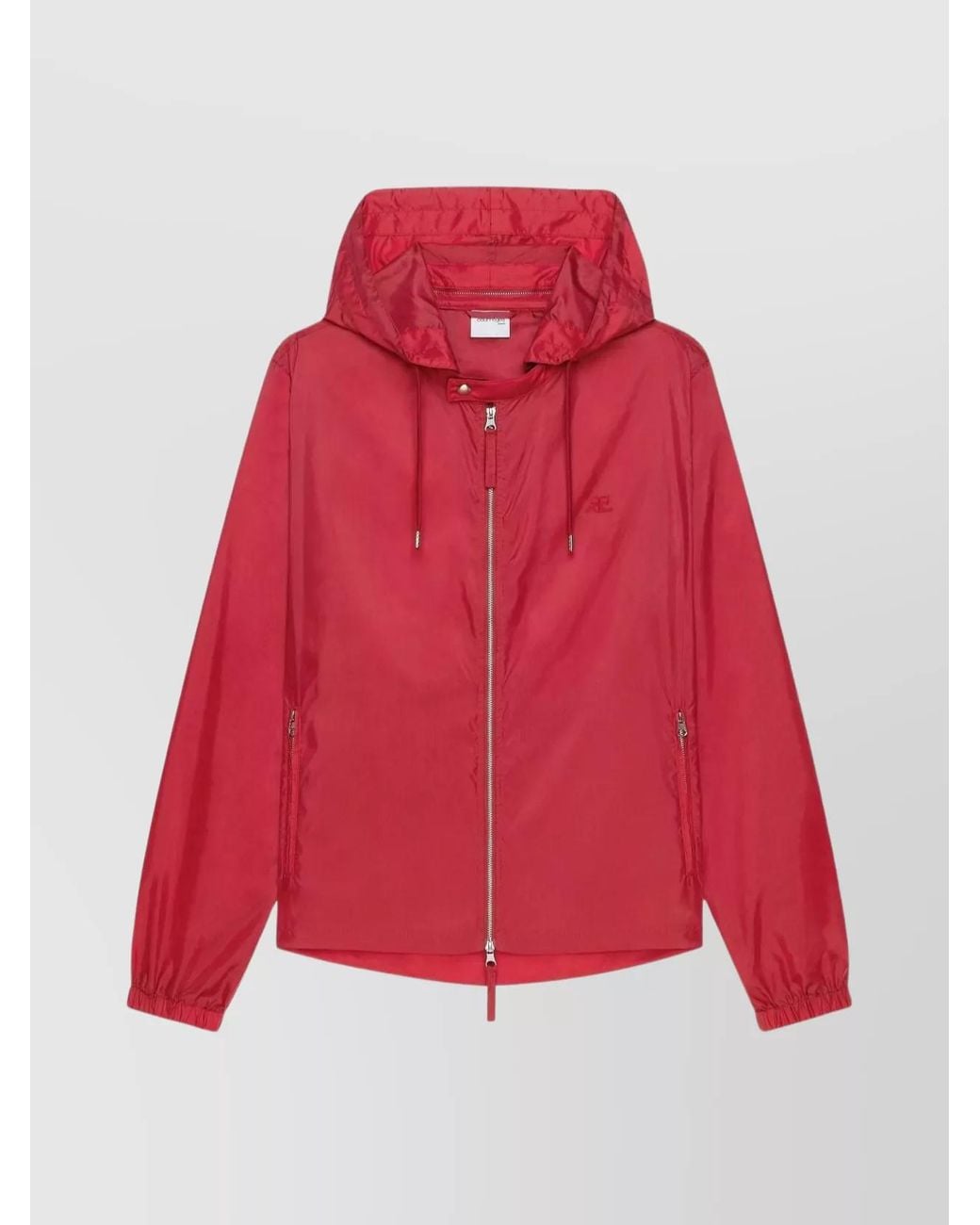 Courreges Red Hooded Bomber Jacket