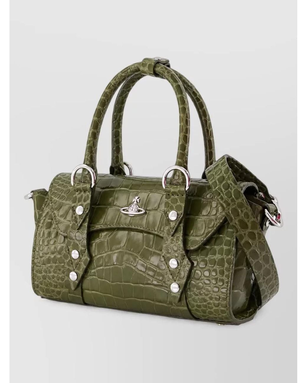 Vivienne Westwood Green Mini Calfskin Leather Crossbody Bag