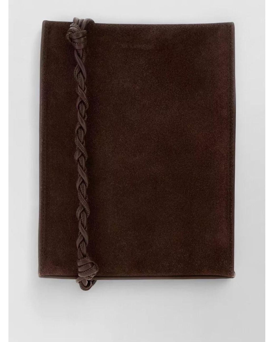 Jil Sander Brown Suede Crossbody Bag for men