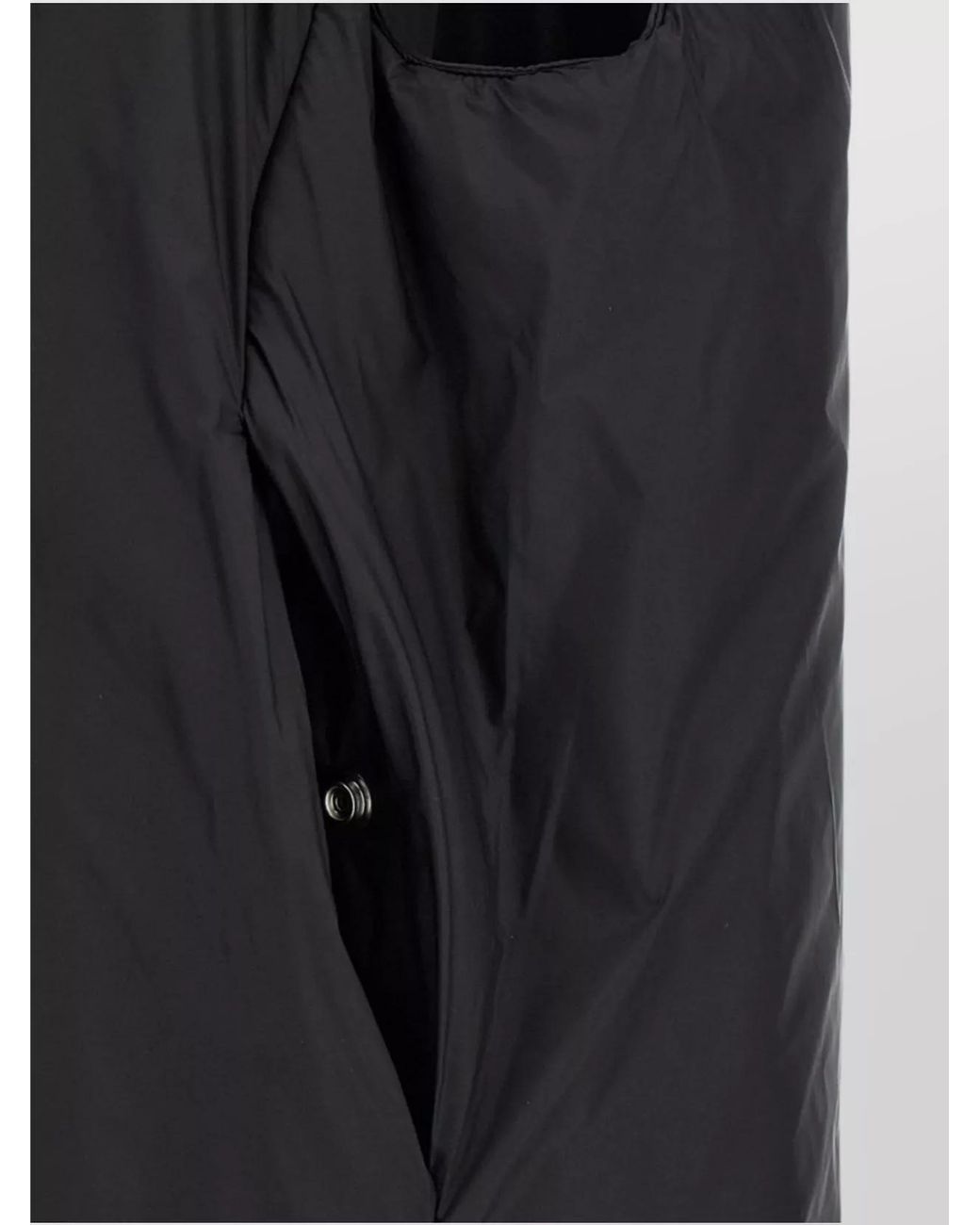 Rick Owens Black Padded Hooded Long Vest