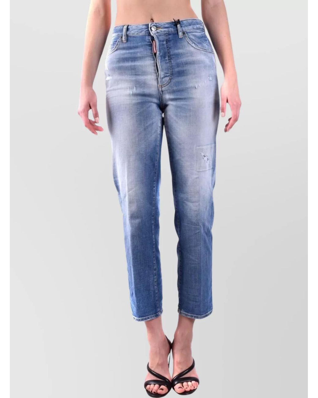 DSquared² Blue Denim Cropped Jeans