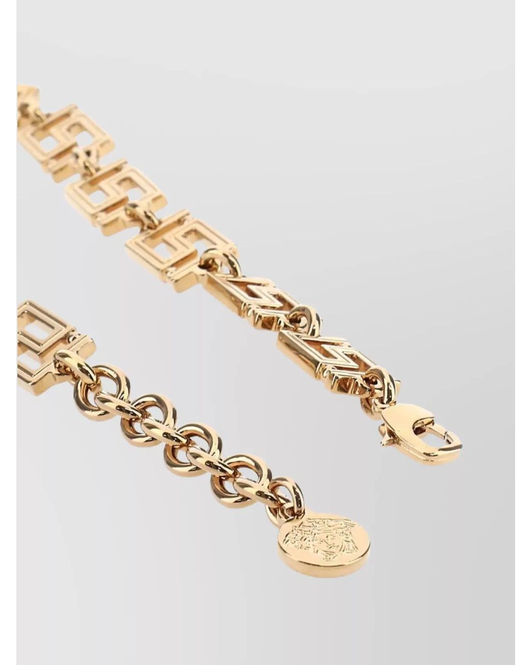 Versace White Metal Pendant Necklace for men