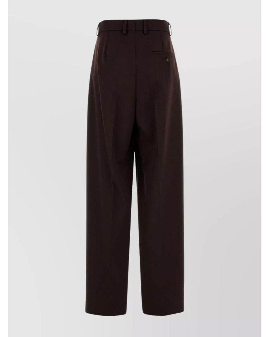 Stella McCartney Brown Wool Straight Leg Trousers