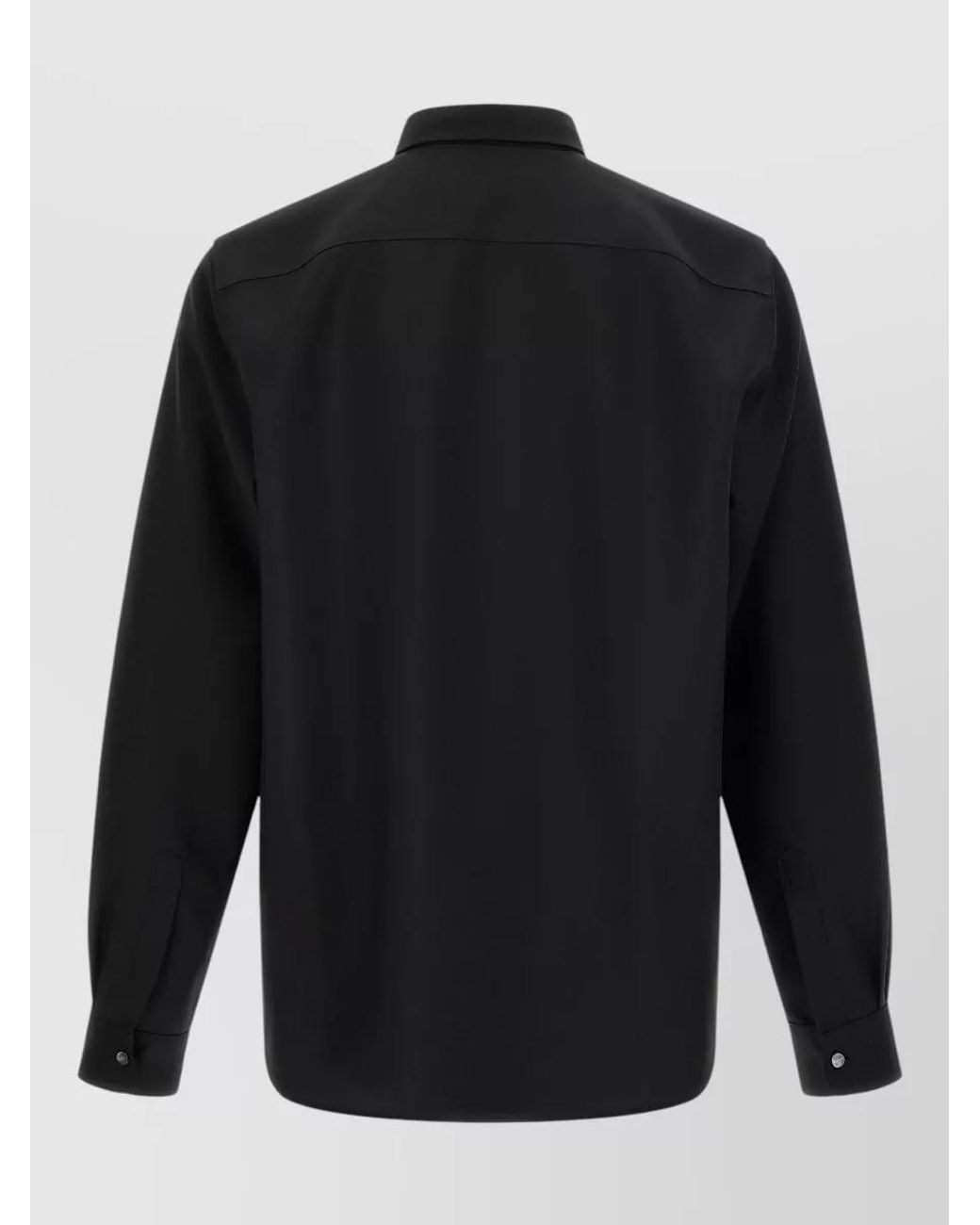 Jil Sander Black Wool Mohair Long-Sleeve Shirt for men