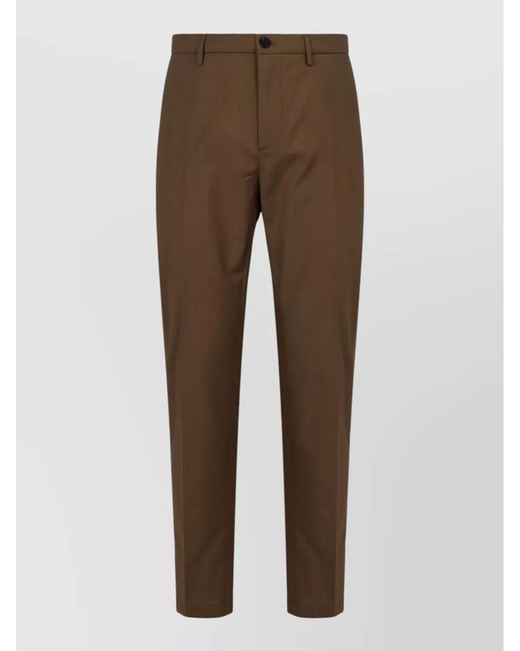 Department 5 Brown Straight-Leg Trousers for men