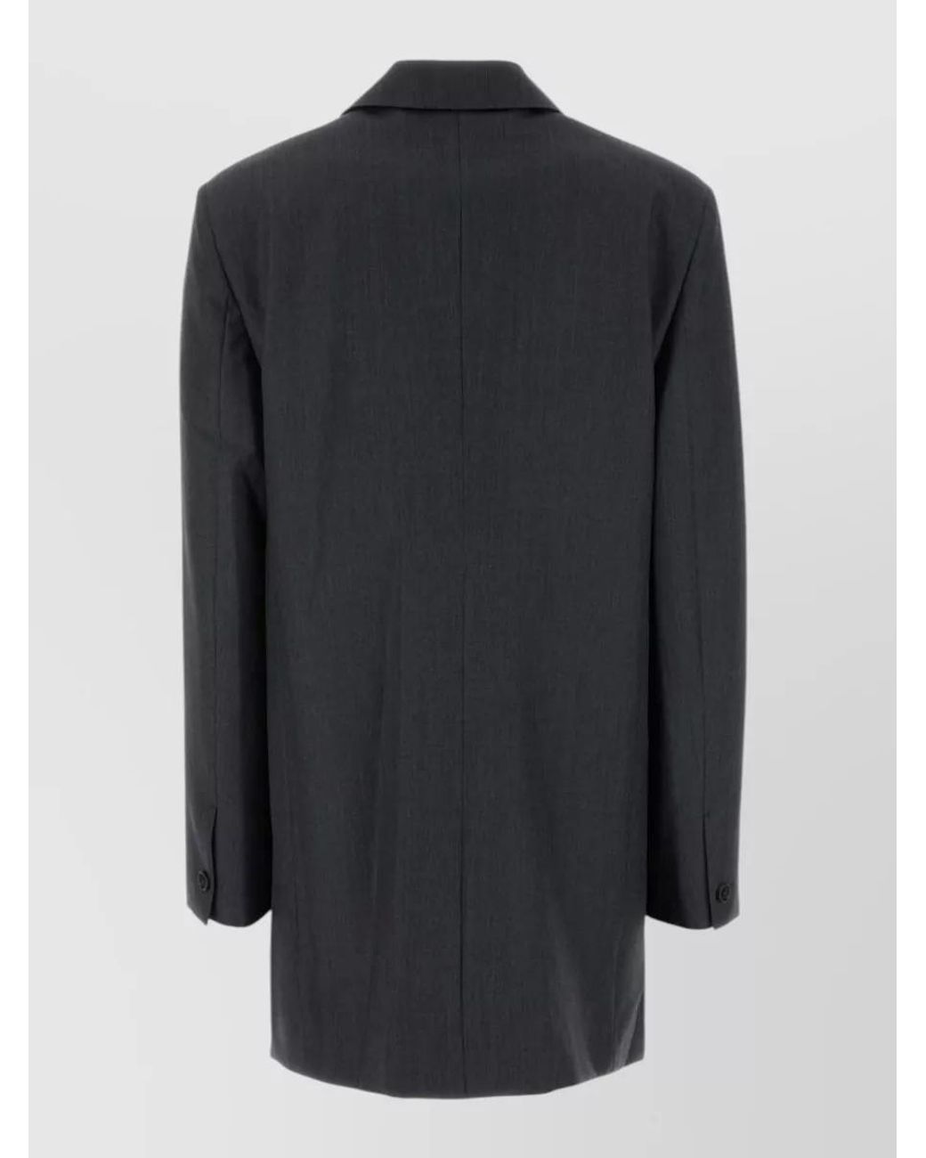 Jil Sander Black Single-Breasted Fil-À-Fil Wool-Blend Blazer