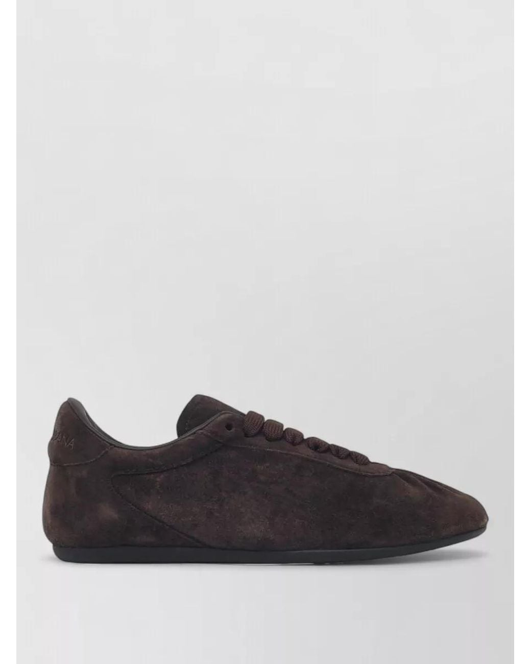 Dolce & Gabbana Black Suede Low-Top Sneakers