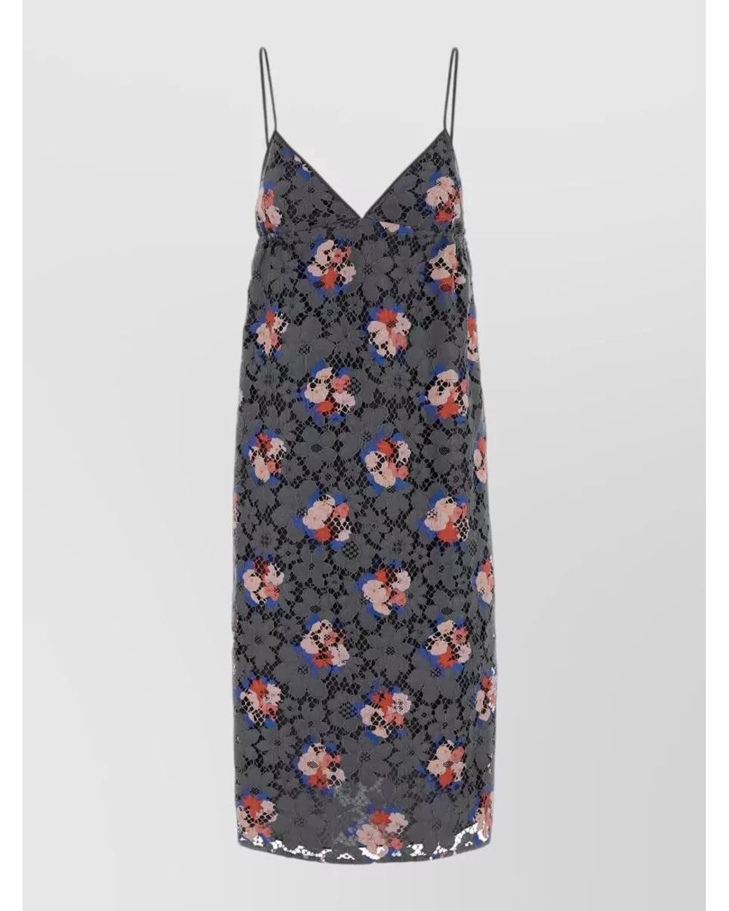 Fendi Blue Printed Midi Dress