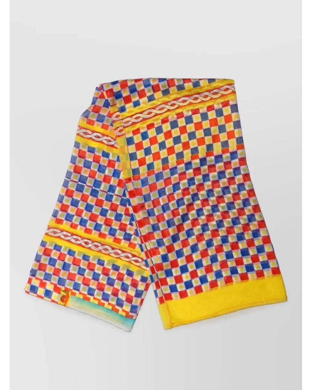 Dolce & Gabbana Orange Silk Printed Foulard Scarf