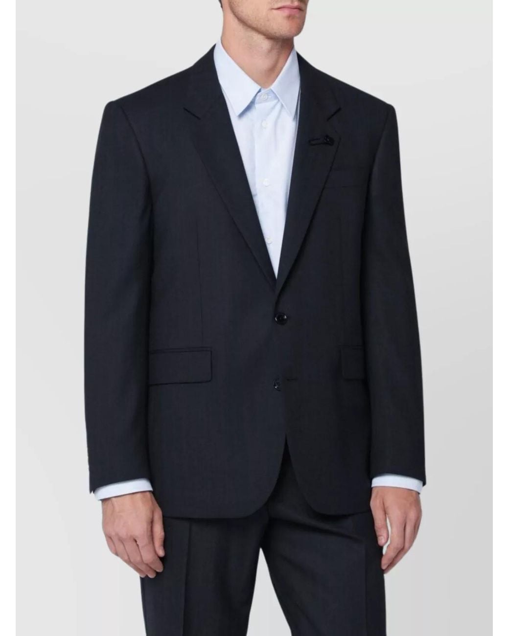 Lardini Blue Wool Blend Single Breasted Jacket for men