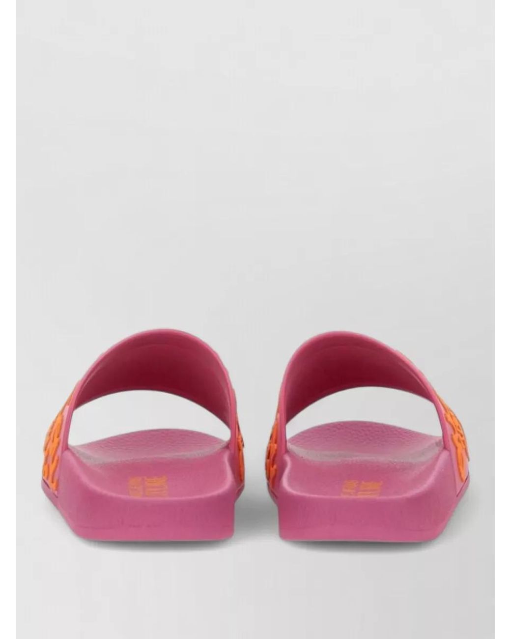 Versace Jeans Couture Pink Logo-Print Slide Sandals
