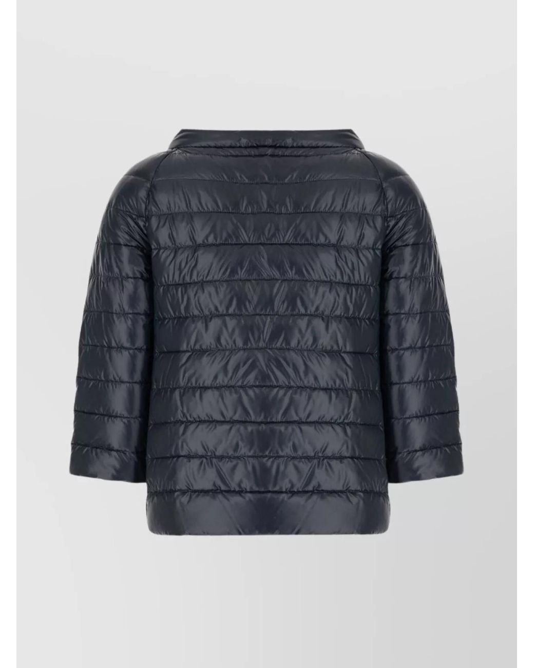 Herno Blue Nylon Down Reversible Jacket