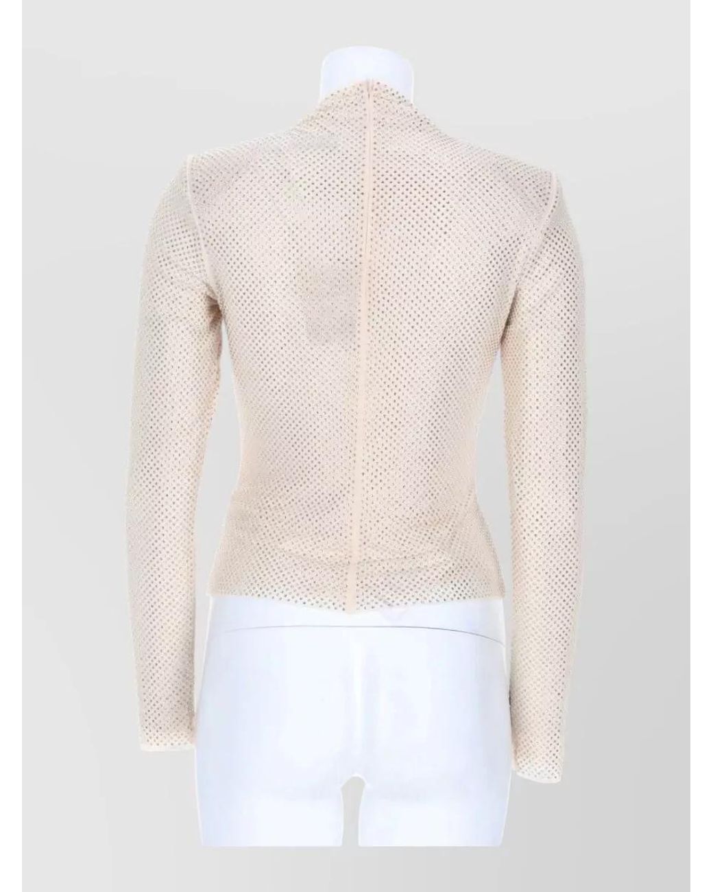 Self-Portrait White Crystal-Embellished Slim-Fit Jacket