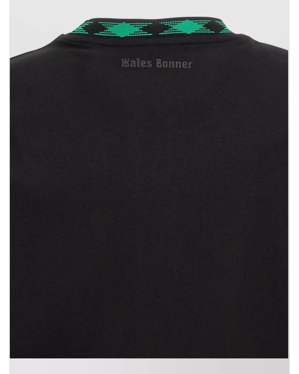 Wales Bonner Black Organic Cotton Logo-Embroidered T-Shirt for men