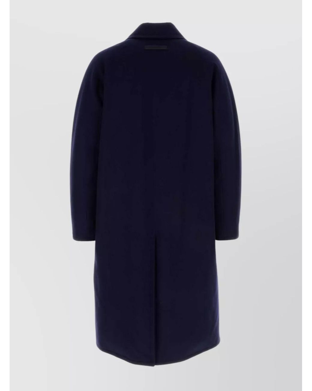 Zegna Blue Cashmere Single Breasted Coat for men