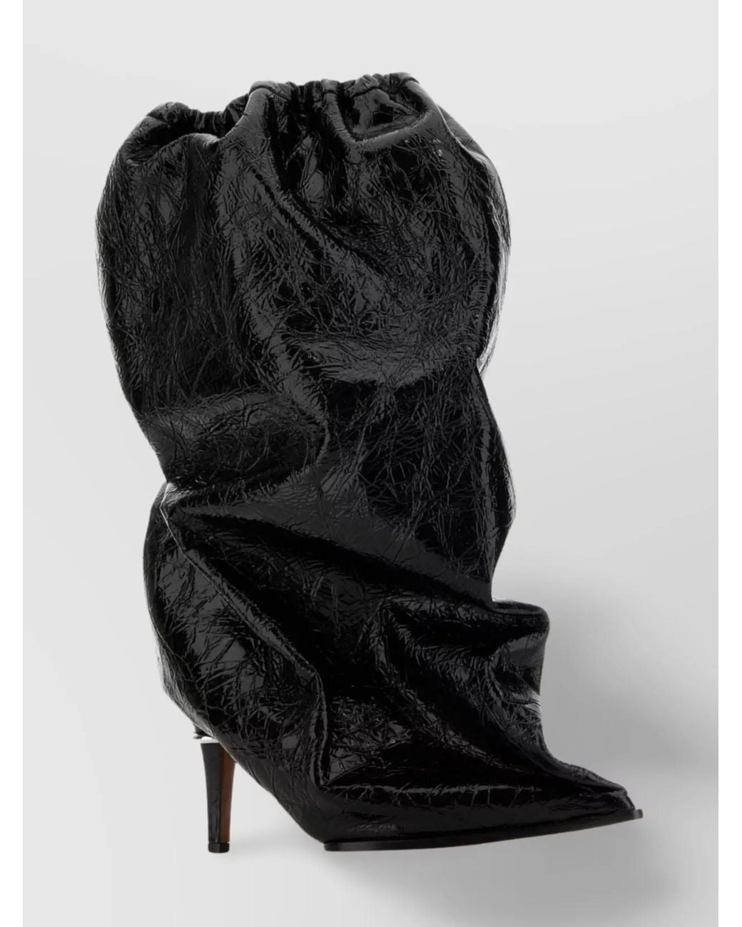 McQueen Black Leather Ankle Boots