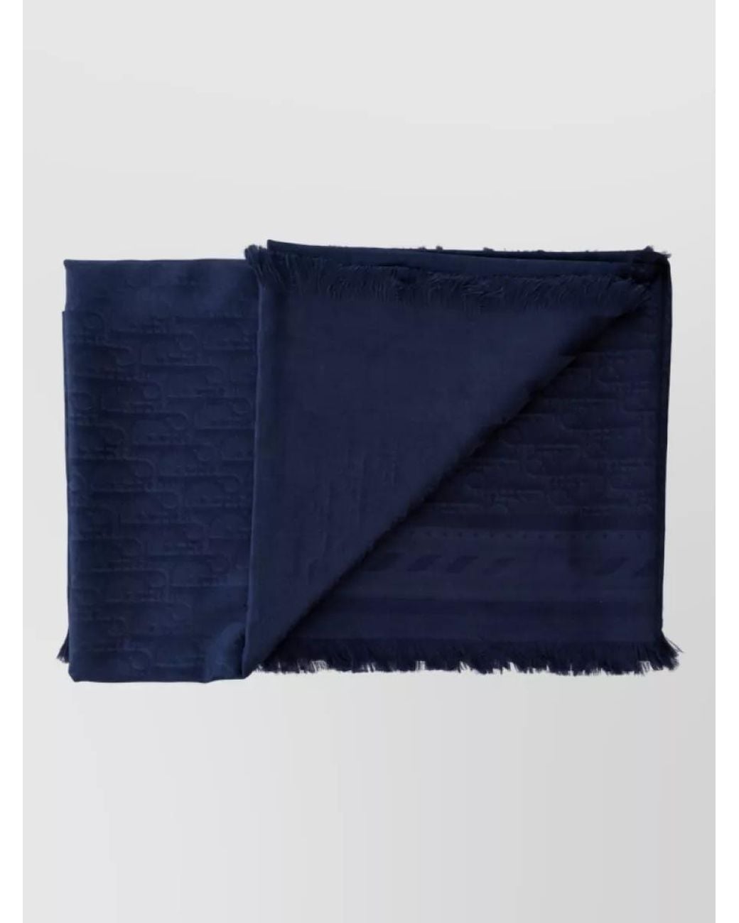 Dior Blue Silk Wool Scarf