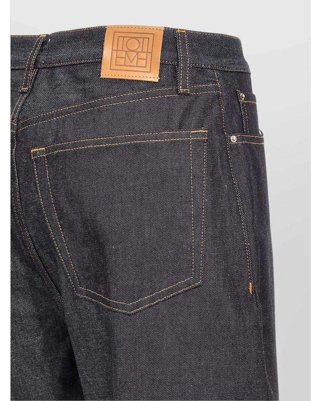 Totême Gray Denim Straight-Leg Jeans