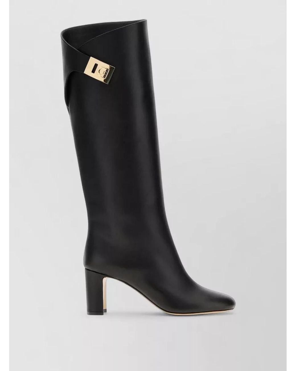 Ferragamo Black Leather Boots