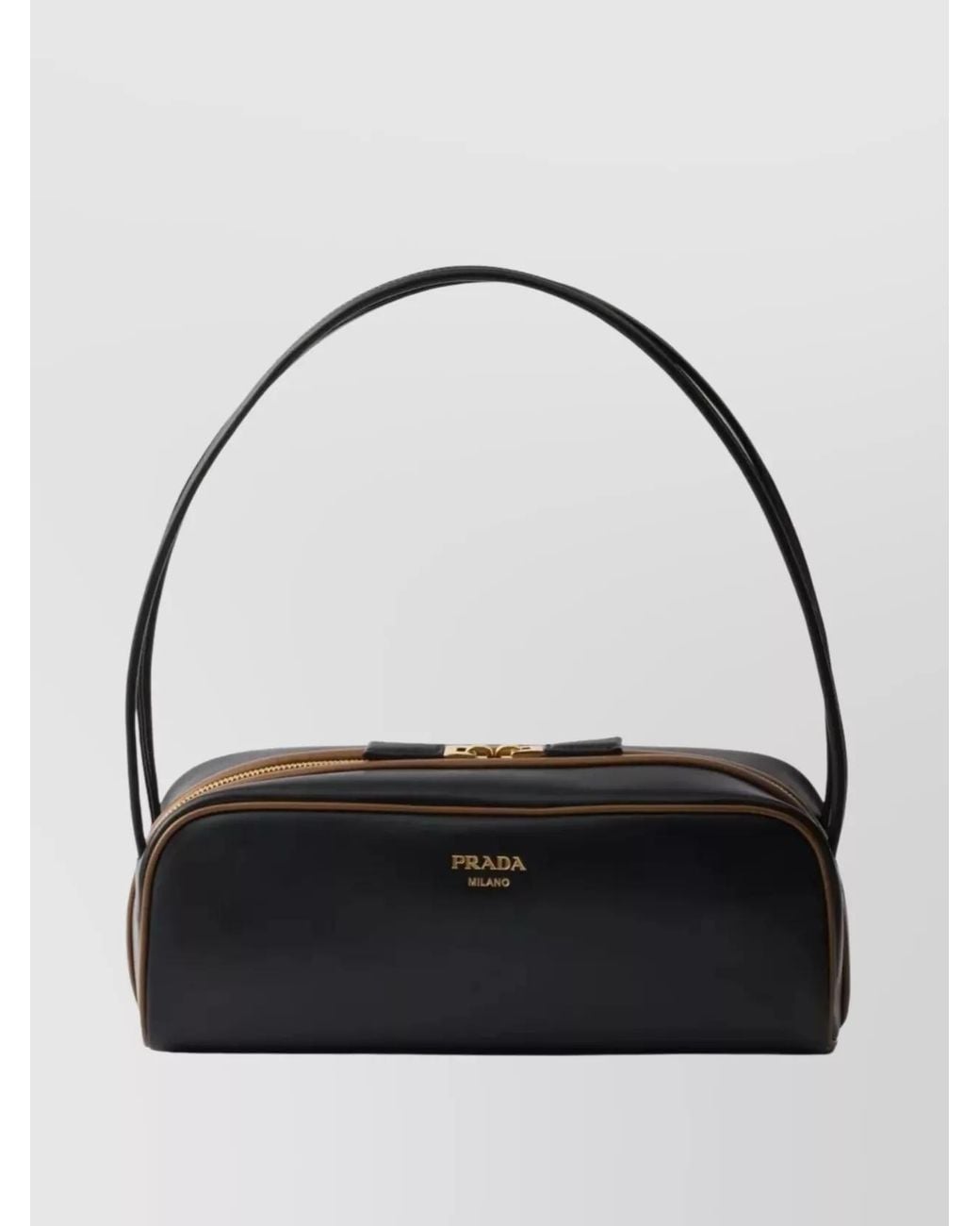 Prada Black Shoulder Bag Calf Leather Shoulder Bag