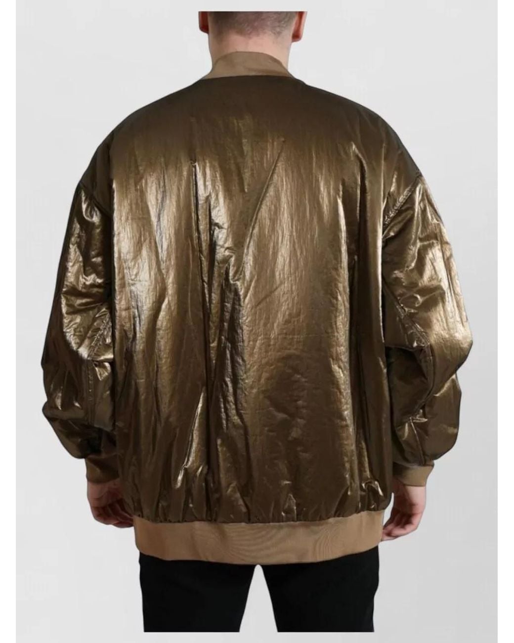 Dolce & Gabbana Brown Nylon Long-Sleeve Bomber Jacket for men