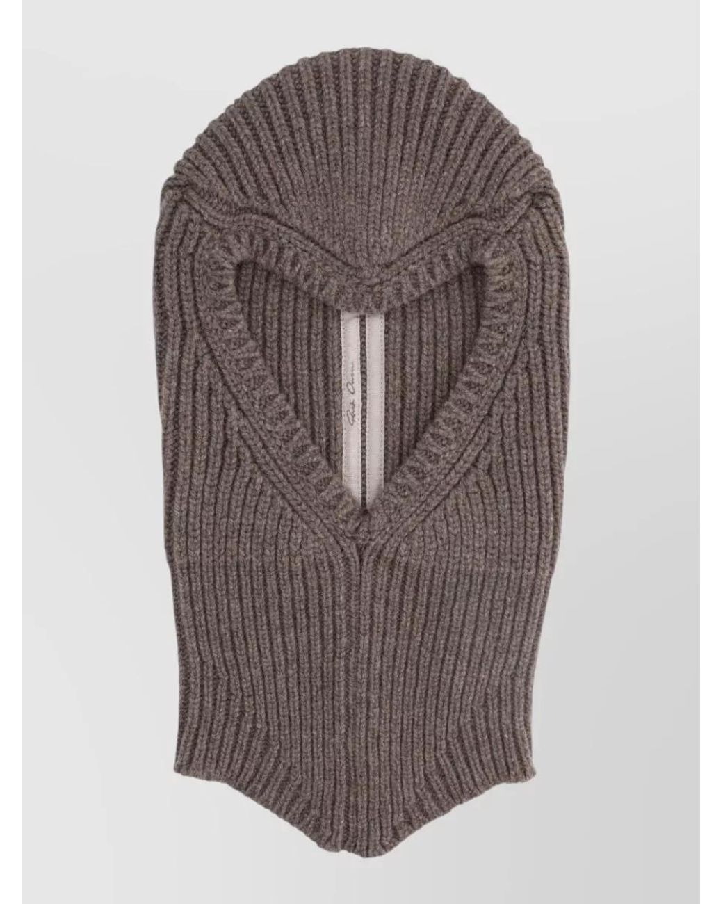 Rick Owens Gray Cashmere Balaclava for men