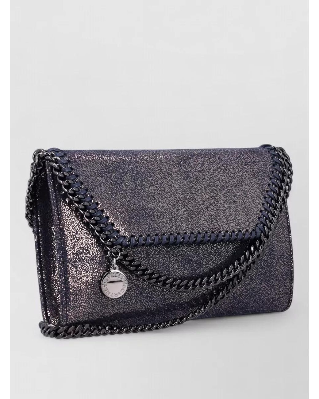 Stella McCartney Gray Falabella Wallet On Chain Clutch Bag