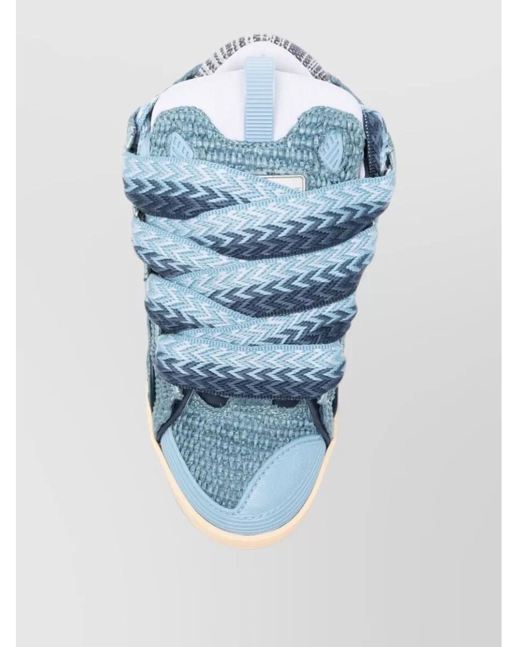 Lanvin Blue Paneled Low-Top Sneakers for men