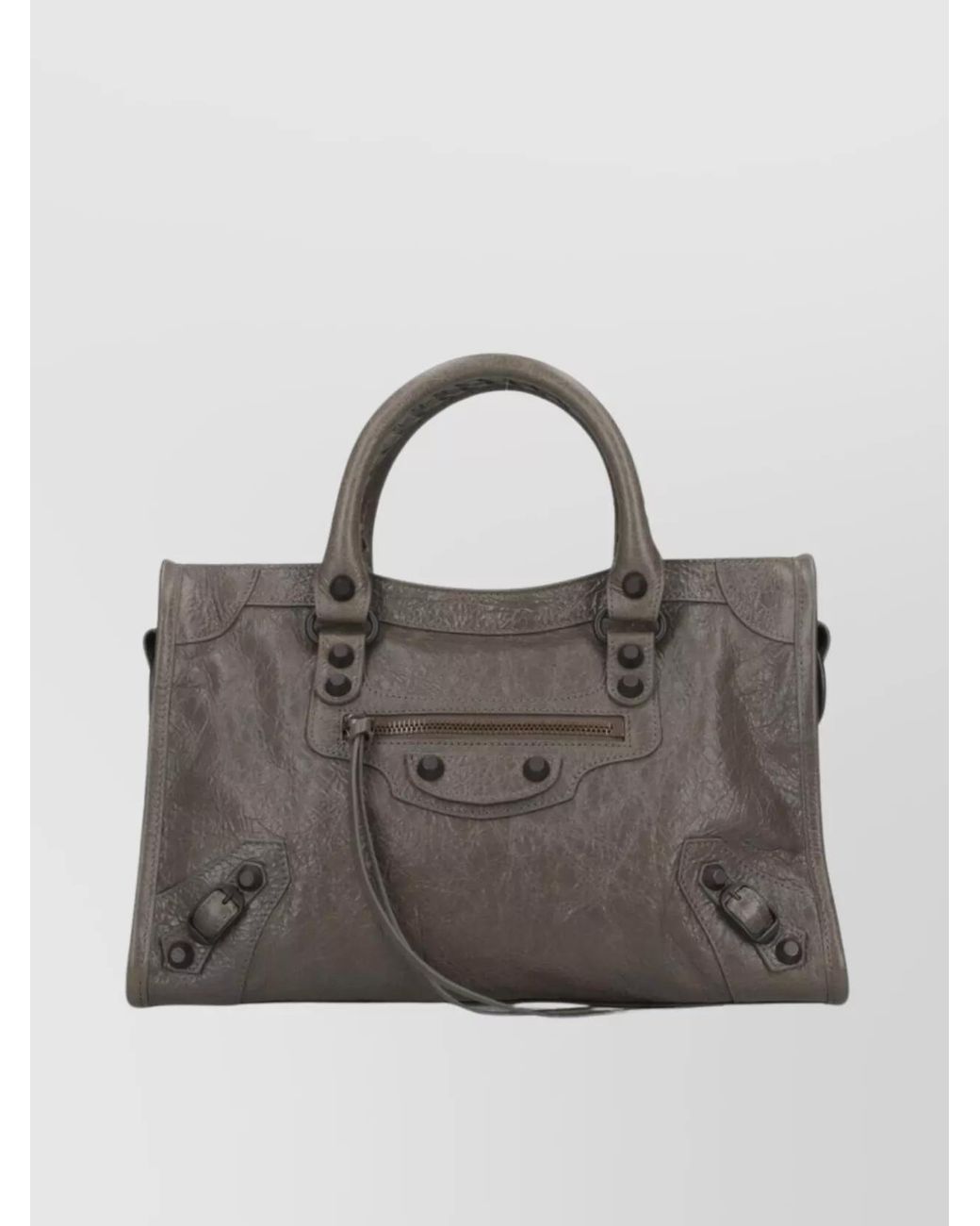 Balenciaga Gray Le City Small Leather Tote Bag