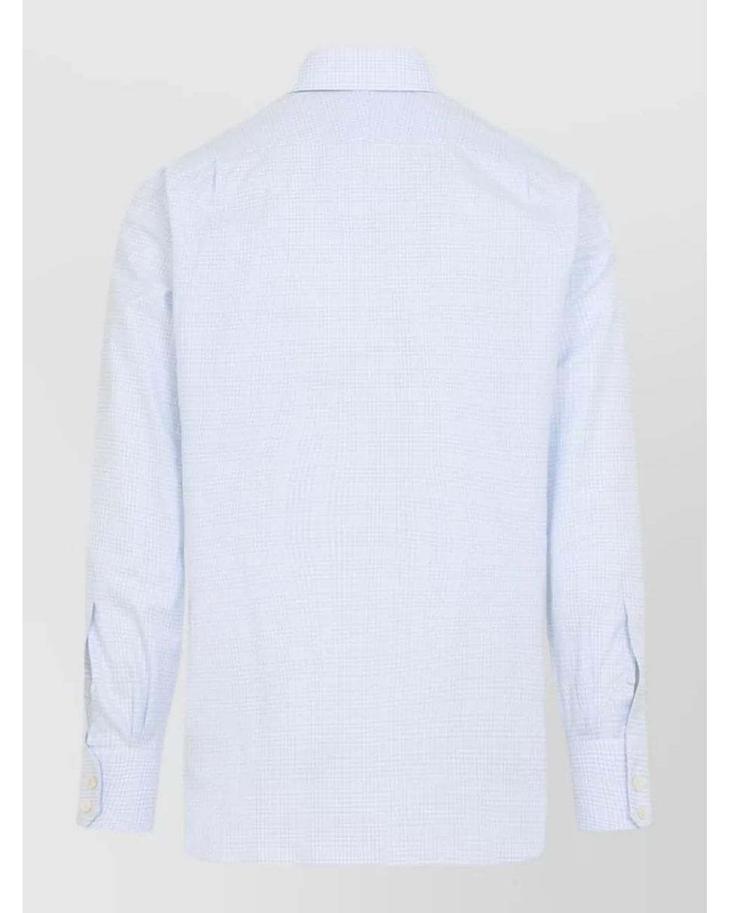Tom Ford White Cotton Checked Long-Sleeve Shirt for men