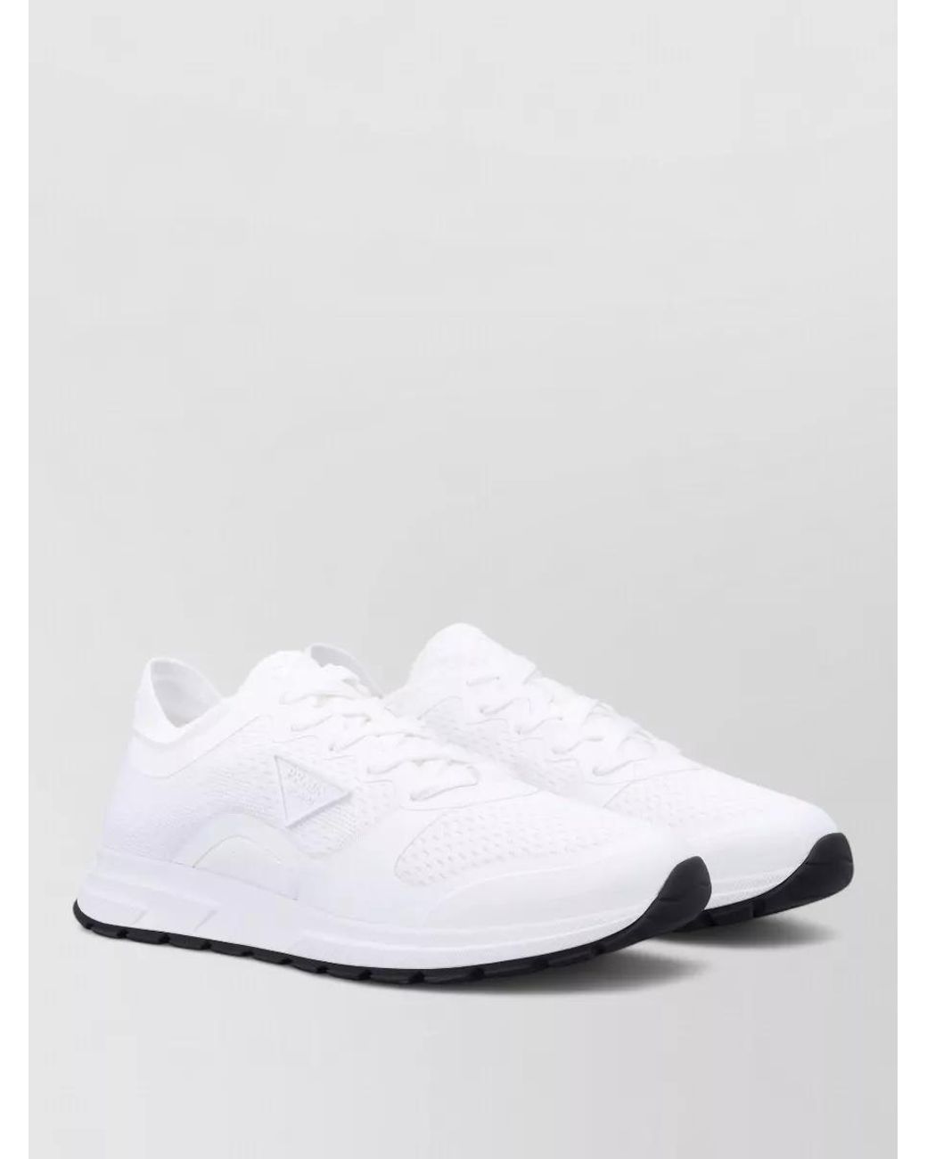 Prada White Prax 2.0 Low-Top Sneakers