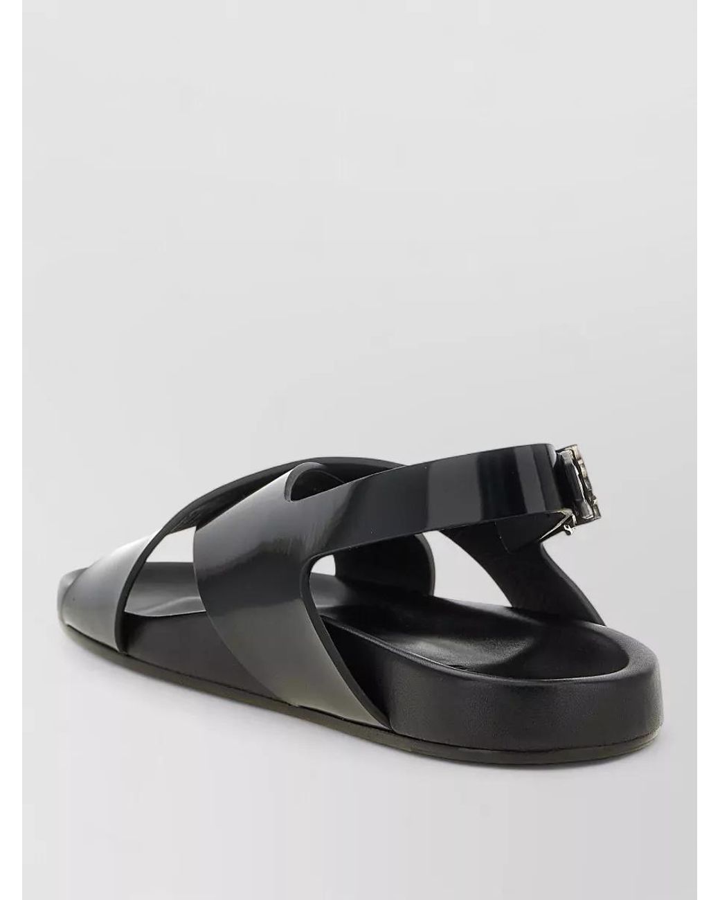 Saint Laurent Black Leather Helios Sandals for men