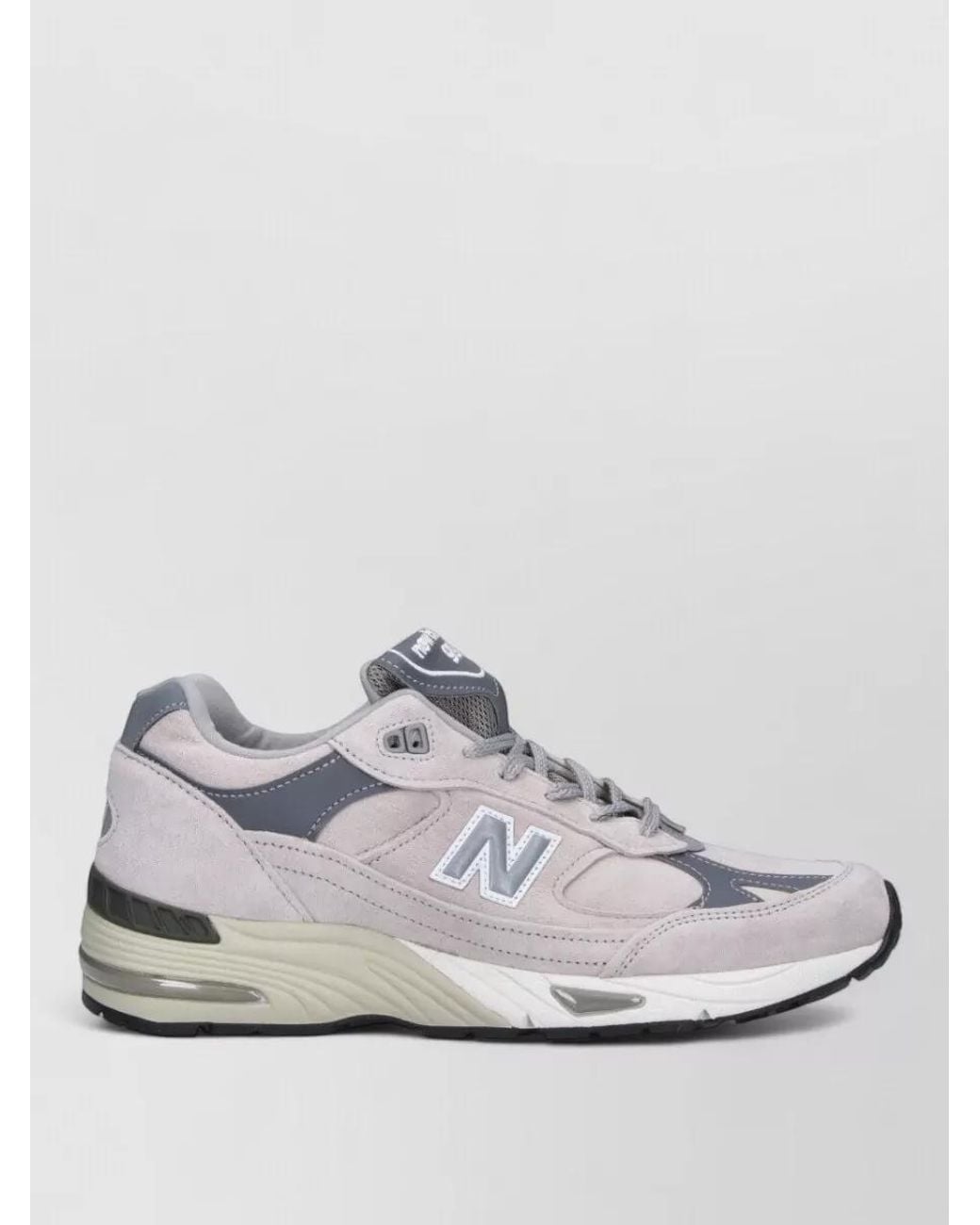 New Balance White Leather Low-Top Sneakers
