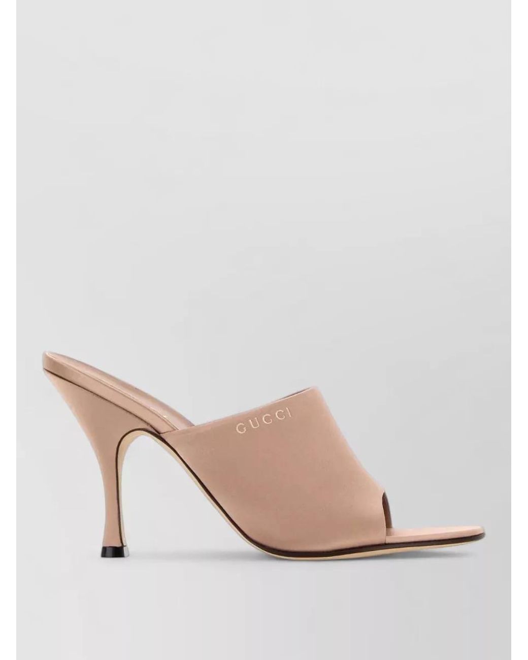 Gucci Satin Mules in Pink | Lyst