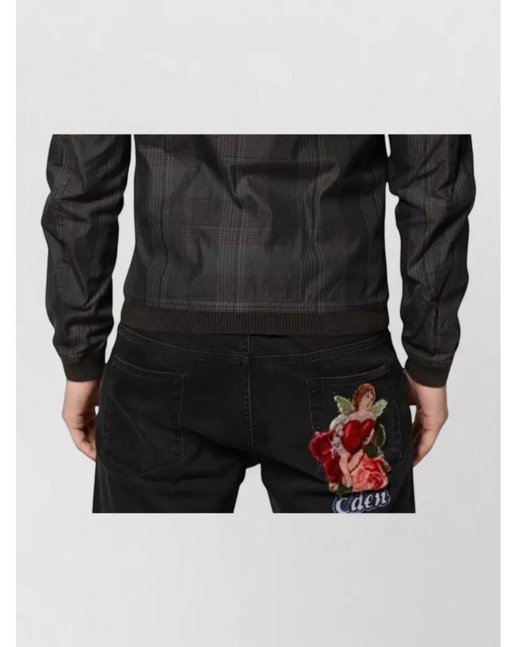 Dolce & Gabbana Black Striped Single Breasted Coat for men