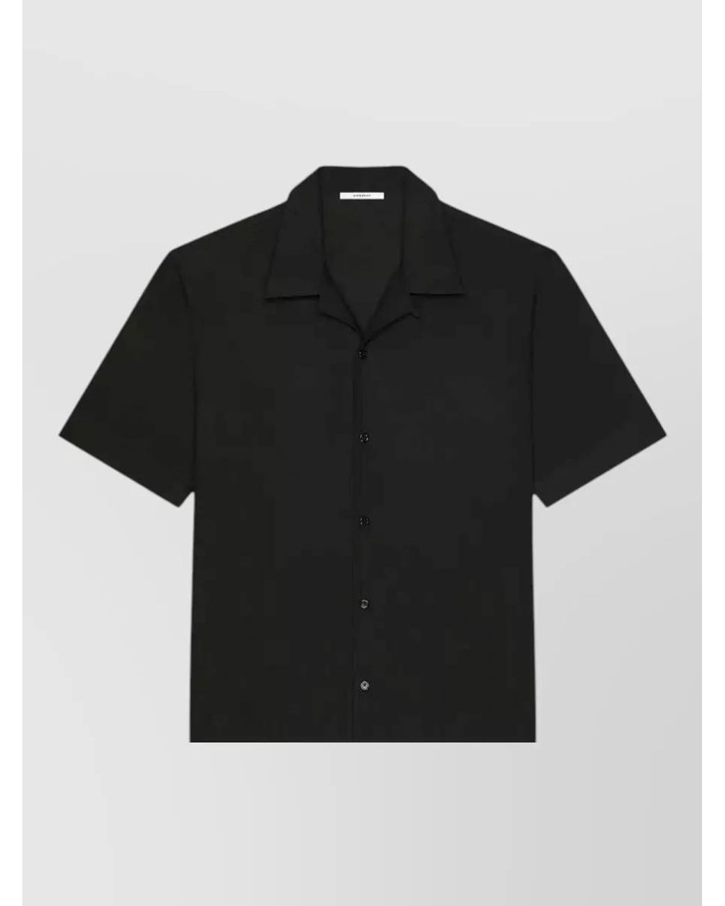 Givenchy Black Logo-Print Short-Sleeve Shirt for men