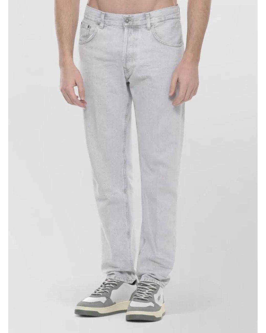 Dondup White Straight-Leg Jeans for men