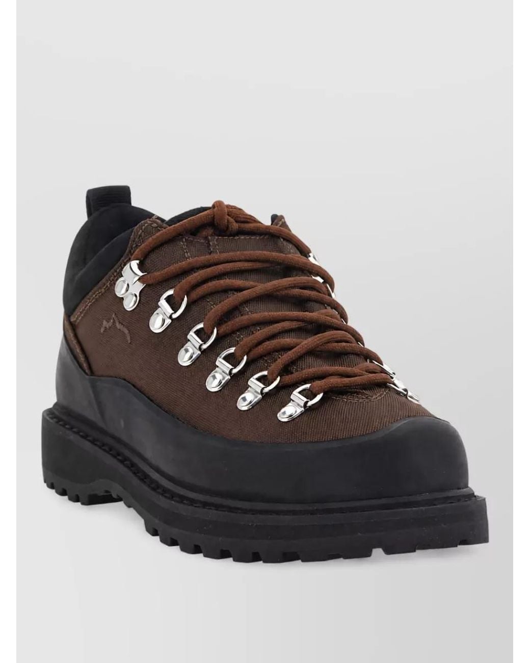 Diemme Black Leather Nylon Low-Top Sneakers for men