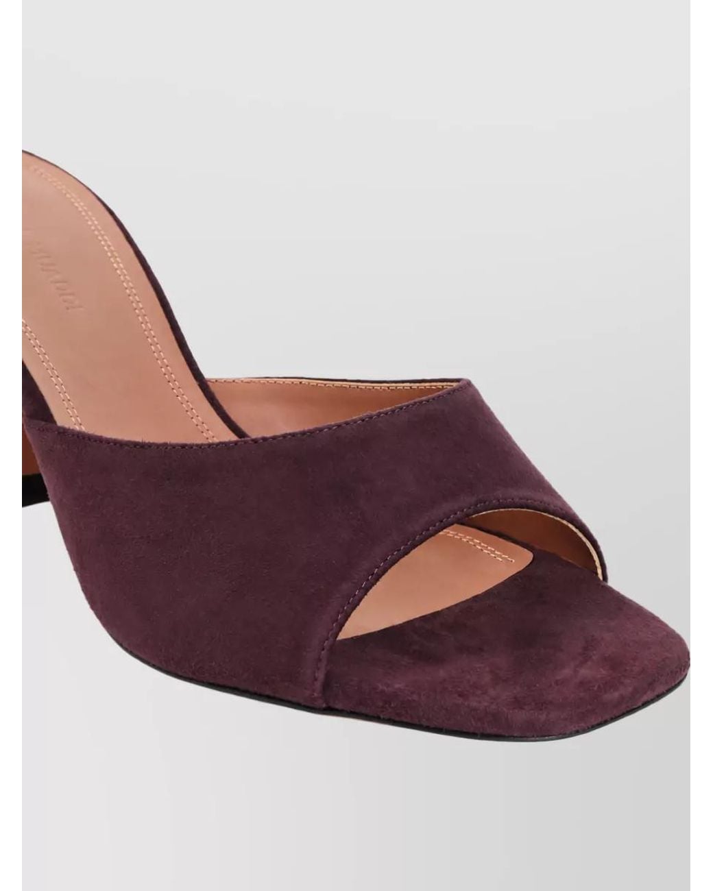 AMINA MUADDI Brown Suede Leather Mules