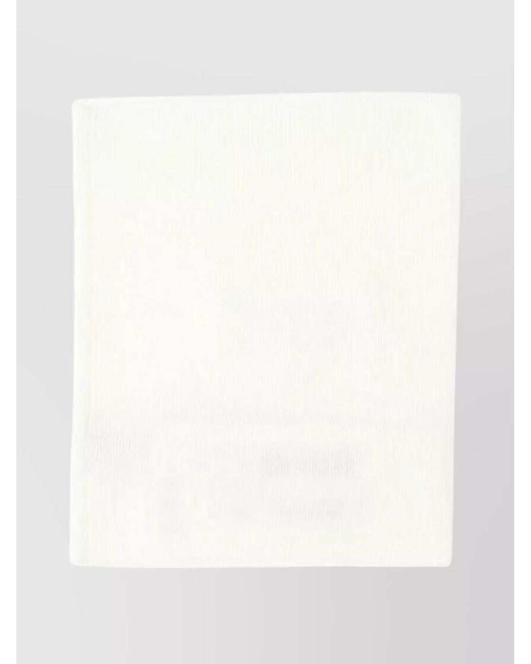 Maison Margiela White Fine-Knit Wool Neck Warmer
