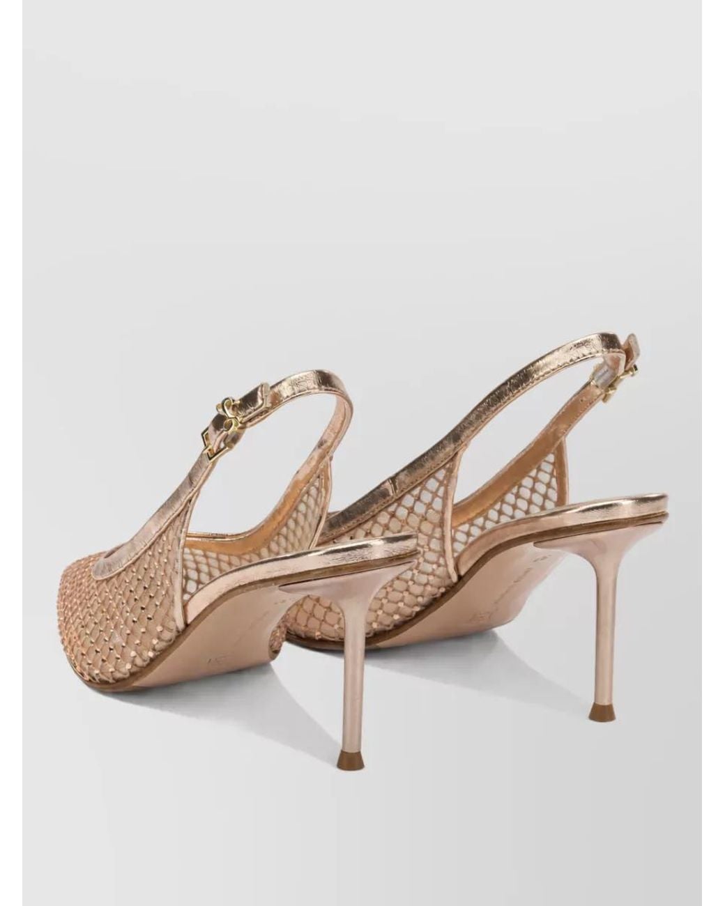 Sergio Levantesi Natural Leather Slingback Pumps