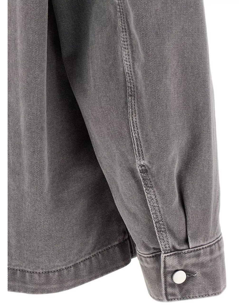 Lemaire Gray Denim Oversized Overshirt for men