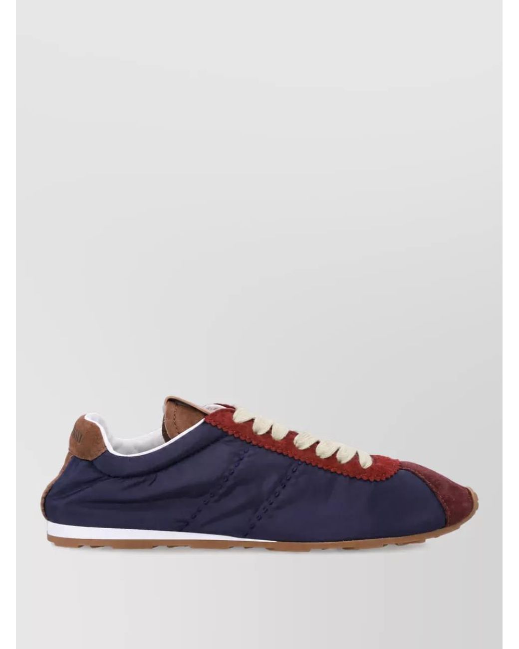 Miu Miu Blue Technical Fabric Lace-Up Sneakers