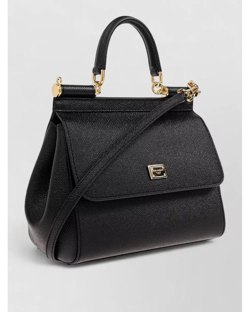 Dolce & Gabbana Black Sicily Small Leather Shoulder Bag