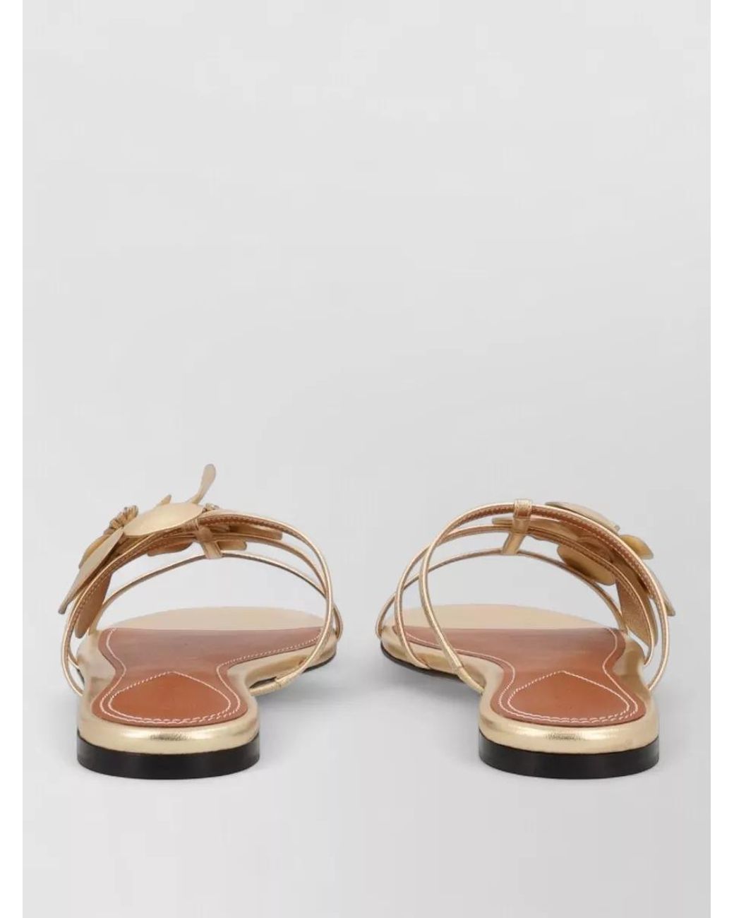 Zimmermann Natural Leather Asymmetric Slides